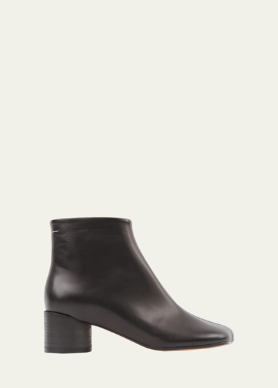 Mm6 Maison Margiela Anatomic Leather Zip Ankle Boots In Black