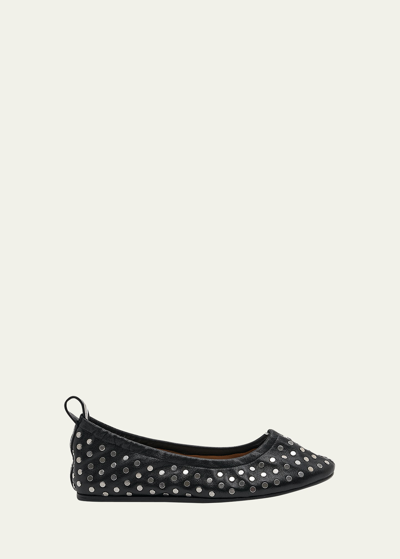 ISABEL MARANT BELNA STUDDED LEATHER BALLERINA FLATS