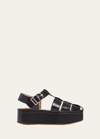 GABRIELA HEARST MILA LEATHER PLATFORM FISHERMAN SANDALS