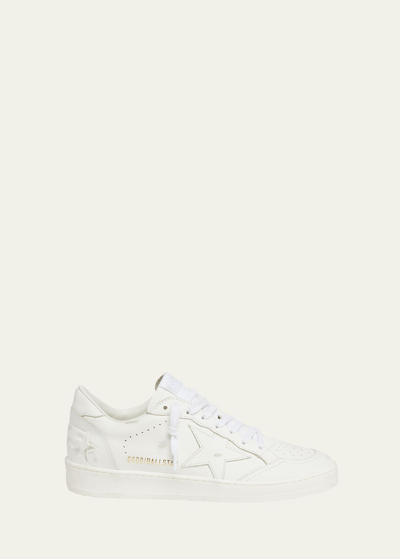 Golden Goose Ballstar Leather Low-top Sneakers In White