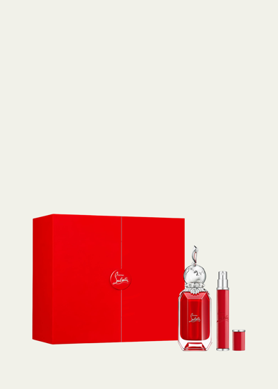 Christian Louboutin Loubirouge Eau De Parfum And Refillable Atomizer, 3.04 Oz. In White