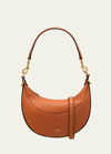 Oroton Florence Small Zip Shoulder Bag In Cognac