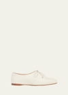 Gabriela Hearst Maya Leather Oxford Shoes In Cream