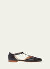 GABRIELA HEARST HARLOW T-STRAP BALLERINA FLATS