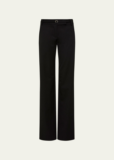 St Agni 90s Paneled Straight-leg Pants In Black