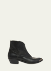 Golden Goose Young Ankle Boots In Leather With Cowboy-style Decoration In Black