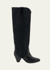 ISABEL MARANT LIELA SUEDE WESTERN OVER-THE-KNEE BOOTS