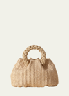 Hereu Bombon Medium Raffia Top Handle Bag In Natural