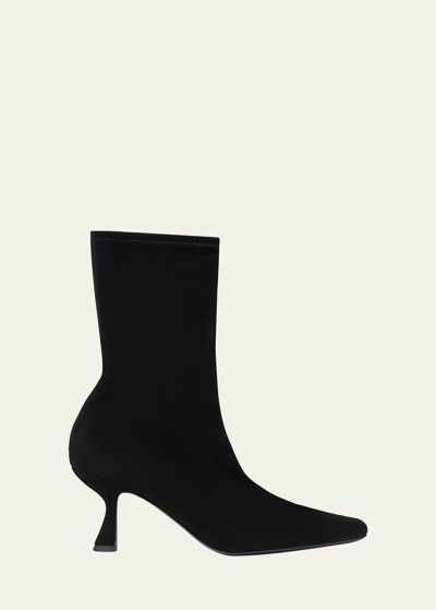 Loeffler Randall Tatum Suede Comma-heel Booties In Black