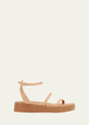 Ancient Greek Sandals Silia Leather Slingback Platform Sandals In Natural