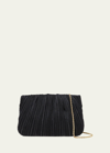 Loeffler Randall Brit Pleated Pouch Clutch Bag In Black/gold