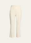 Max Mara Nepeta Stretch Wool Pants In White
