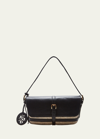 Altuzarra Watermill Caged Straw Shoulder Bag In Natural/black