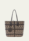 Altuzarra Watermill Caged Straw Tote Bag In 000293 Pinto
