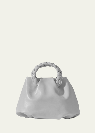 Hereu Bombon Medium Leather Top Handle Bag In Fog Grey