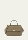 ANYA HINDMARCH SEATON ZIP LEATHER SATCHEL BAG