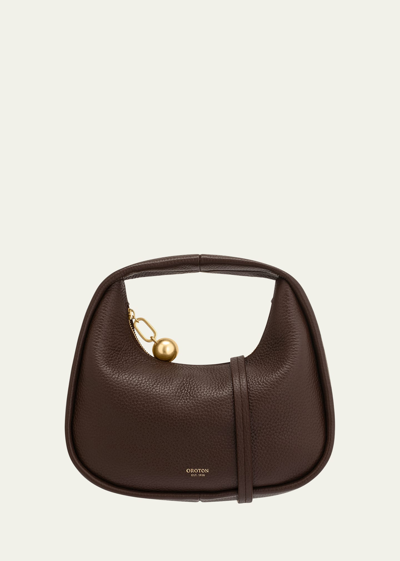 Oroton Clara Leather Top Handle Mini Bag In Bear Brown ModeSens