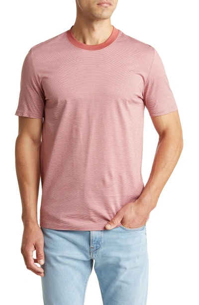 Hugo Boss Tiburt Crewneck T-shirt In Pink