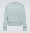 Ami Alexandre Mattiussi Relaxed-fit Cotton Sweatshirt With Subtle Logo Detailing In Blue