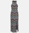 MISSONI ZIG ZAG WOOL-BLEND MIDI DRESS