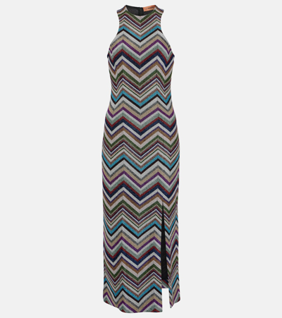 Missoni Midikleid Aus Einem Wollgemisch In Multicoloured