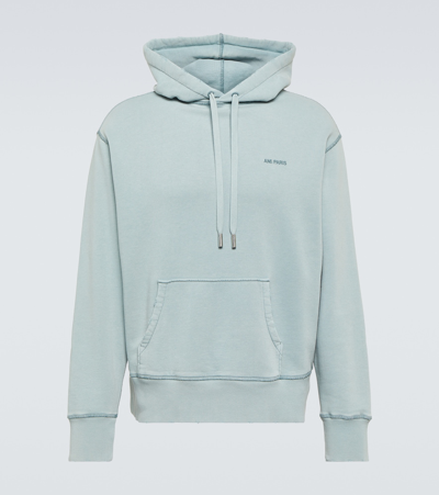 Ami Alexandre Mattiussi Hoodie Aus Baumwoll-jersey In Blue