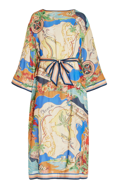 Zimmermann Alight Midi Dress In Multicolor