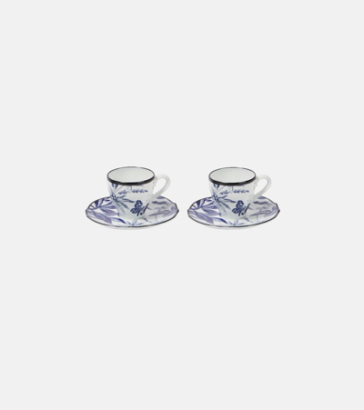 Gucci Set Herbarium Aus Teetasse Und Untertasse In Blue