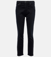 Agolde Nico High Waist Slim Cotton Jeans In Black