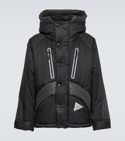 And Wander Primaloft Rip Coat In Black