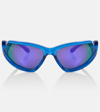 Balenciaga Ovale Sonnenbrille Side Xpander In Blue