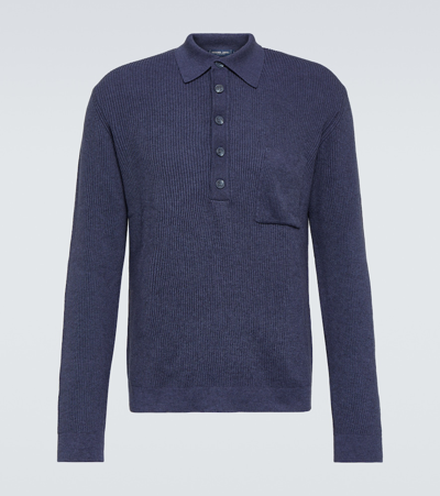 Frescobol Carioca Murilo Knit Polo Jumper In Blue