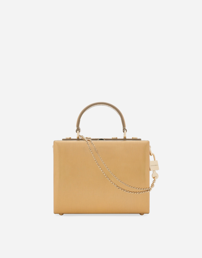 Dolce & Gabbana Dolce Box Handbag In Gold