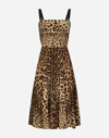 DOLCE & GABBANA LEOPARD-PRINT CADY WRAP DRESS