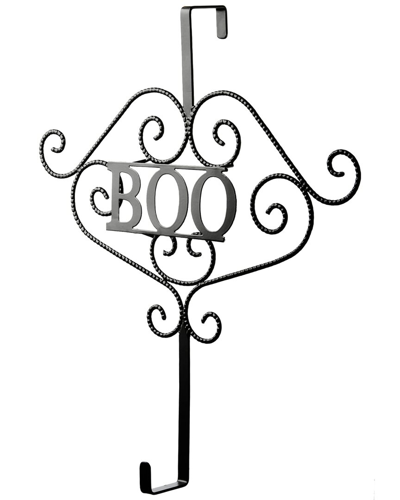 National Tree Company 17in Halloween Boo Wreath Hanger In Black