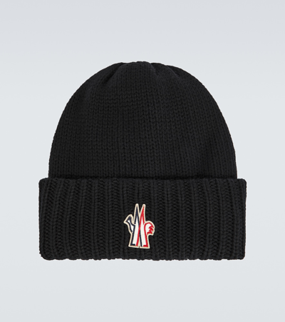 Moncler Beanie Aus Wolle In Black