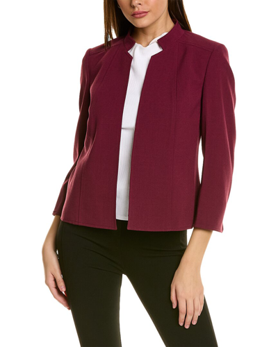 Anne Klein Petite One-button Notched-collar Jacket In Red