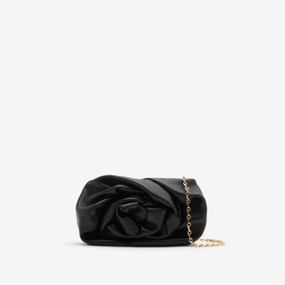 Burberry Slouch-body Leather Clutch Bag In Black