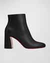 Christian Louboutin Turela 85 Leather Bootie In Bk01 Black