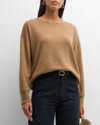 Nili Lotan Ex-boyfriend Cashmere Crewneck Sweater In Camel