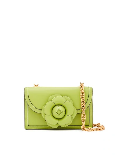 Oscar De La Renta Peridot Tro Bag In Peridot/brass