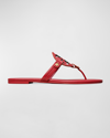 Tory Burch Miller Laser-cut Logo Flip-flops In Tory Red