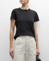 Nili Lotan Lana Supima Cotton-jersey T-shirt In Black
