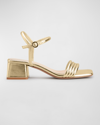 Gianvito Rossi Napa Silk Sandals In Mekong