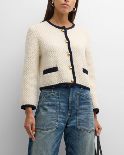 NILI LOTAN PERAH CONTRAST-TRIMMED WOOL JACKET