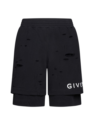 Givenchy Board Fit Hole Shorts In Black