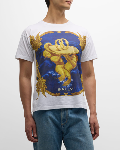 Bally Graphic-print Organic Cotton T-shirt In White