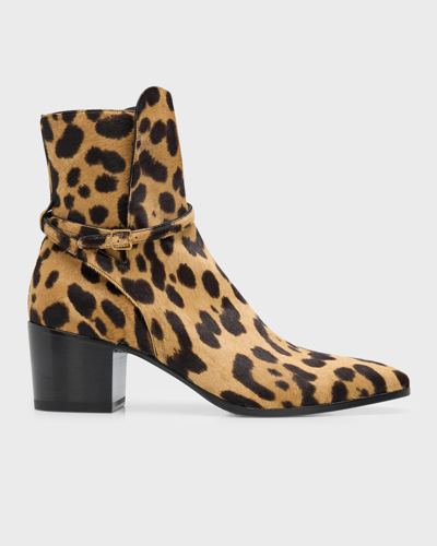Bally Men's Villy Leopard-print Boots In Multideserto 50