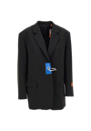 Heron Preston Single-breasted Carabiner-detail Blazer In Black