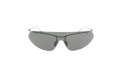 Bottega Veneta Eyewear Knot Shield Sunglasses In Silver
